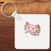 Pansexual Flag June Pride Lgbtq Axolotl Sleutelhanger (Voorkant)