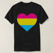 Pansexual Flag  LGB Love Heart Pocket Print  T-shirt (Design voorkant)