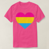 Pansexual Flag LGB Love Heart Pocket Print T-shirt (Design voorkant)