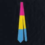 Pansexual Flag Necktie Stropdas<br><div class="desc">LGBT-stropdas met panseksuele vlag.</div>