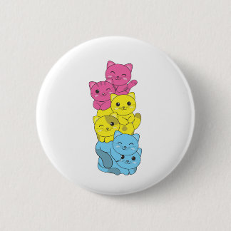 Pansexual Flag Pansexual Pride Lgbtq Cute Cat Ronde Button 5,7 Cm