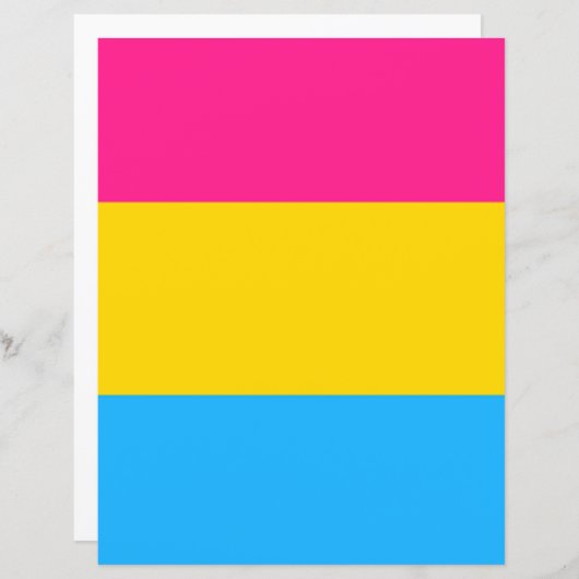 Pansexual Flag Papier (Voorkant / Achterkant)