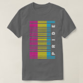 Pansexual Flag Pride Barcode LGB T-shirt (Design voorkant)
