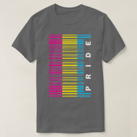 Pansexual Flag Pride Barcode LGB T-shirt (Design voorkant)