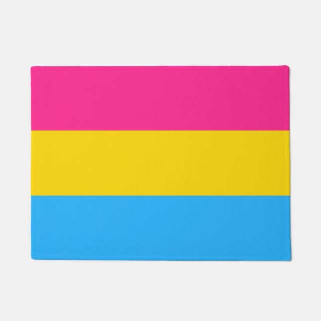 Pansexual Flag & Pride community house mat/LGBT Deurmat (Voorkant)