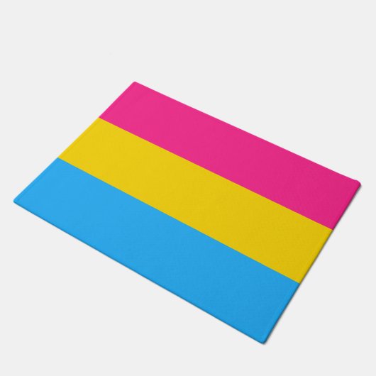 Pansexual Flag & Pride community house mat/LGBT Deurmat (Schuin)