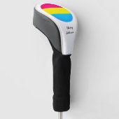 Pansexual Flag & Pride golfing monogrammed/LGBT Golfheadcover (Schuin)