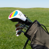 Pansexual Flag & Pride golfing monogrammed/LGBT Golfheadcover (Insitu)