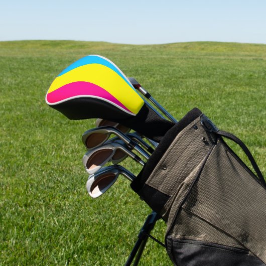 Pansexual Flag & Pride Love golf community /LGBT Golfheadcover (Insitu)