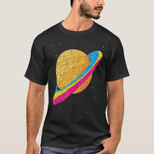 Pansexual Flag Queer Saturn Pan Pride Lgbt Pansexu T-shirt (Voorkant)