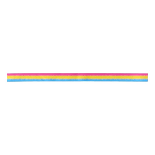 Pansexual Flag Ribbon Satijnen Lint (Voorkant)