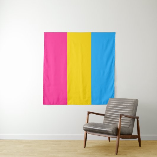 Pansexual Flag Square Wandkleed (In situ)