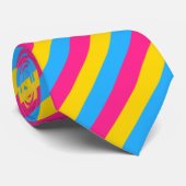 Pansexual Flag, Stripes & Pride community business Stropdas (Opgerold)