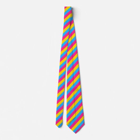Pansexual Flag, Stripes & Pride community business Stropdas (Achterkant)