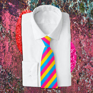 Pansexual Flag, Stripes & Pride community business Stropdas
