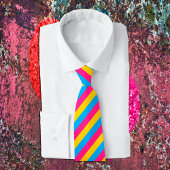 Pansexual Flag, Stripes & Pride community business Stropdas