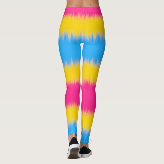 Pansexual Flag Wide Stripe Leggings (Achterkant)