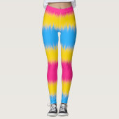 Pansexual Flag Wide Stripe Leggings (Voorkant)