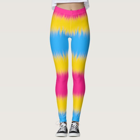 Pansexual Flag Wide Stripe Leggings (Voorkant)
