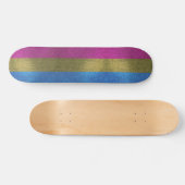Pansexual Gay Pride Flag Glitter Sparkly Sparkles Persoonlijk Skateboard (Horizontaal)