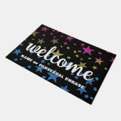 Pansexual Gay Pride Glitter Stars Nieuw Home Welko Deurmat (Schuin)