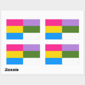 Pansexual/genderqueer vlag stickers (Vel)