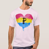 PANSEXUAL HART - PANSEXUELE LOVE - SYMBOOL - T-SHIRT (Voorkant)
