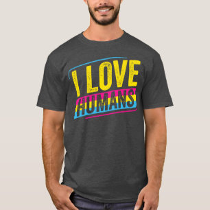 Pansexual Ik hou van mensen Pan Pride LGBT T-shirt