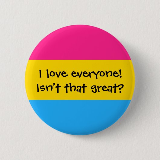 Pansexual "Love Iedereen"-Button Ronde Button 5,7 Cm (Voorkant)