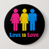 Pansexual Love Ronde Button 4,0 Cm (Voorkant)