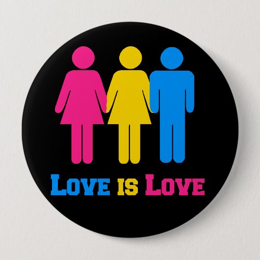Pansexual Love Ronde Button 4,0 Cm (Voorkant)