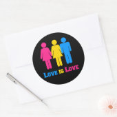 Pansexual Love Ronde Sticker (Envelop)