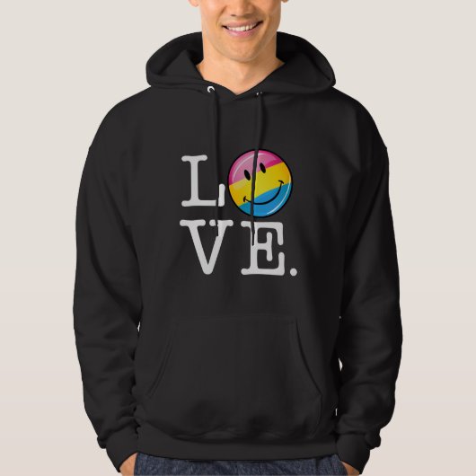 Pansexual Love Smilling Flag Hoodie (Voorkant)