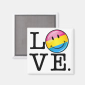 Pansexual Love Smilling Flag Magneet (Voorkant / Achterkant)