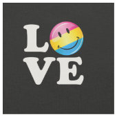 Pansexual Love Smilling Flag Stof (Close Up)