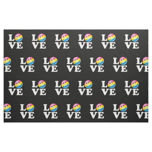 Pansexual Love Smilling Flag Stof (Fat Quarter)