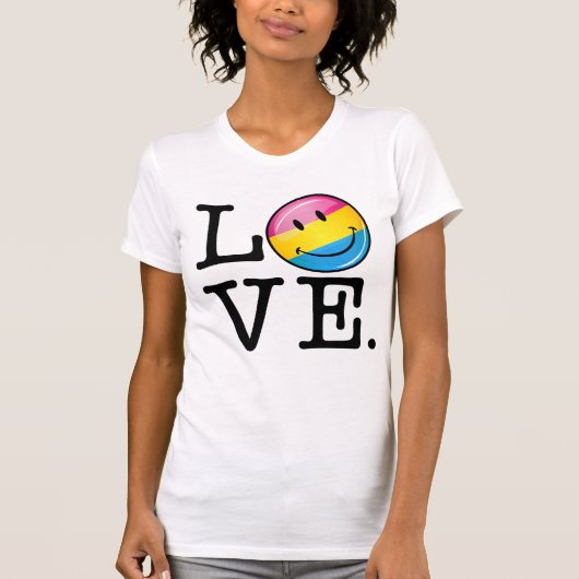 Pansexual Love Smilling Flag T-shirt (Voorkant)