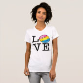 Pansexual Love Smilling Flag T-shirt (Voorkant volledig)
