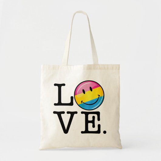 Pansexual Love Smilling Flag Tote Bag (Voorkant)