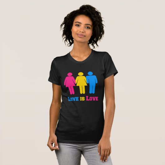 Pansexual Love T-shirt (Voorkant volledig)