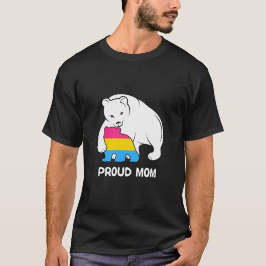 Pansexual Moederdag Mama Beer T-shirt (Voorkant)