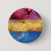Pansexual nebula flag pin ronde button 5,7 cm (Voorkant)