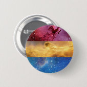 Pansexual nebula flag pin ronde button 5,7 cm (Voorkant /achterkant)