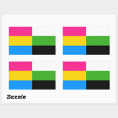 Pansexual/neutrois flag stickers (Vel)