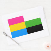 Pansexual/neutrois flag stickers (Envelop)