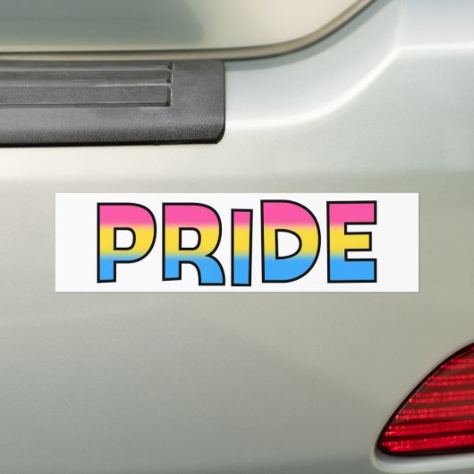 Pansexual/Omnisexual Pride Bumpersticker (Op auto)