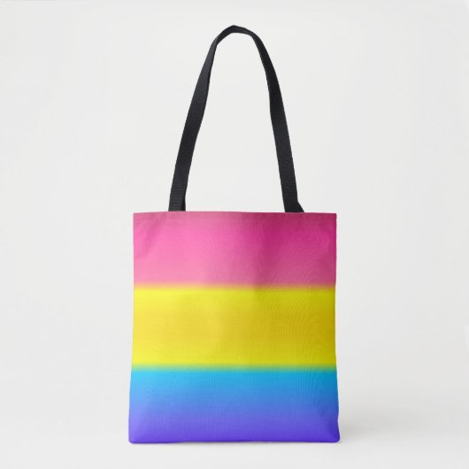 Pansexual Pan Gradient Pride Vlag: Horizontaal Tote Bag (Voorkant)