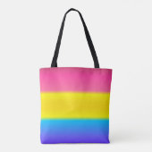 Pansexual Pan Gradient Pride Vlag: Horizontaal Tote Bag (Achterkant)