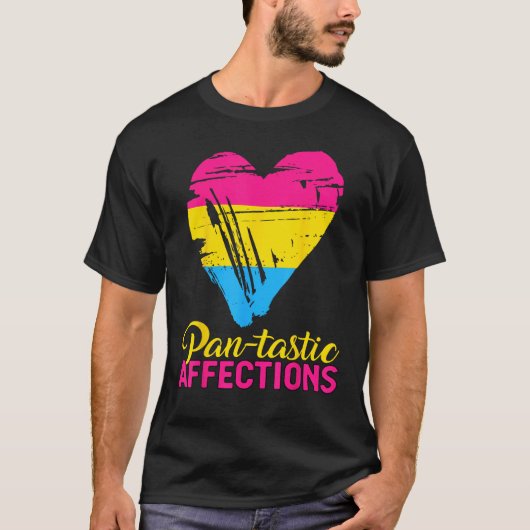 Pansexual Pan tastic Affections Heart Pansexual Fl T-shirt (Voorkant)