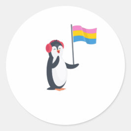 Pansexual Penguin Pan Pride Month LGBT Ronde Sticker